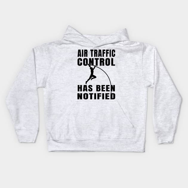 Pole Vault Air Traffic Control Athlete Gift Kids Hoodie by atomguy